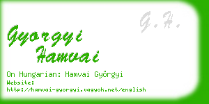 gyorgyi hamvai business card